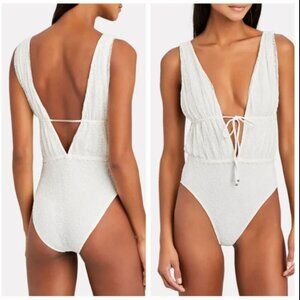 Shelly Lace-Up One-Piece Swimsuit | JONATHAN SIMKHAI